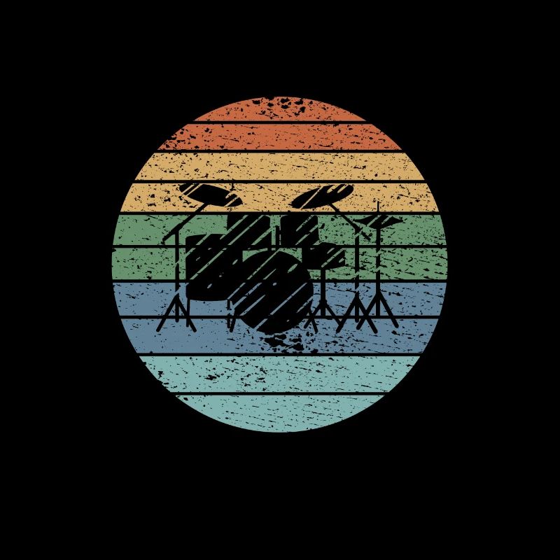 Drumming Drummer Retro