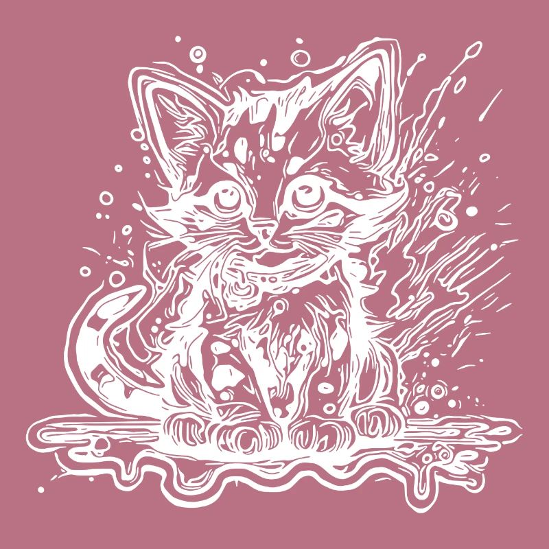 Mignon petit chat du chat poté dans le style graffiti