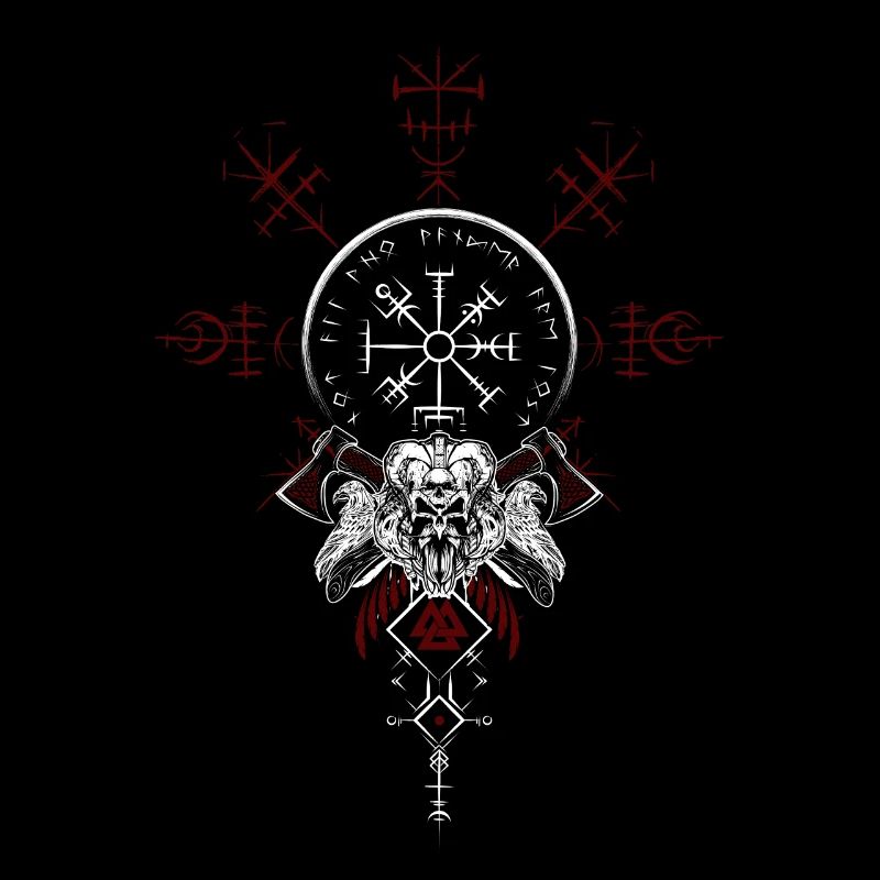 Keltischer Vikinger Vegvisir Kompass Wikinger