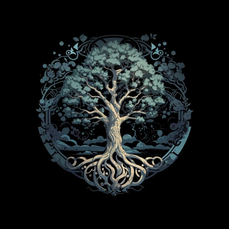 Baum des Lebens Yggdrasil Wikinger Midgard Thor
