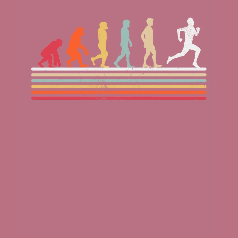 Running Evolution Retro Runner Marathoner Funny