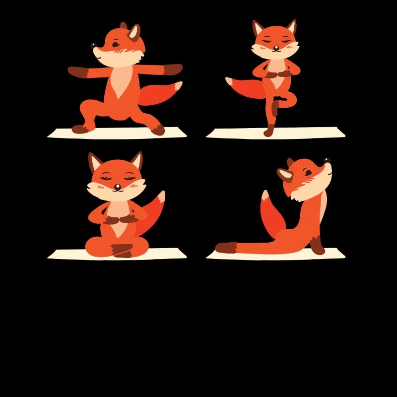 Yoga Gymnastics Fox Tshirt Gift