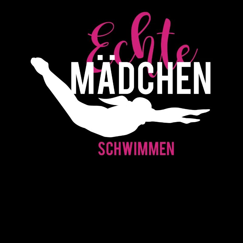 Echte Mädchen Schwimmer T-Shirt Frau Ehefrau