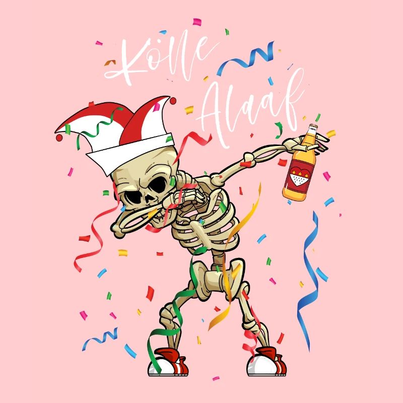 Carnaval Kölle Alaaf Dabbing Squelette Fun