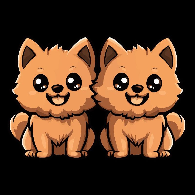 Zwergspitz Hund Comic Pomeranian