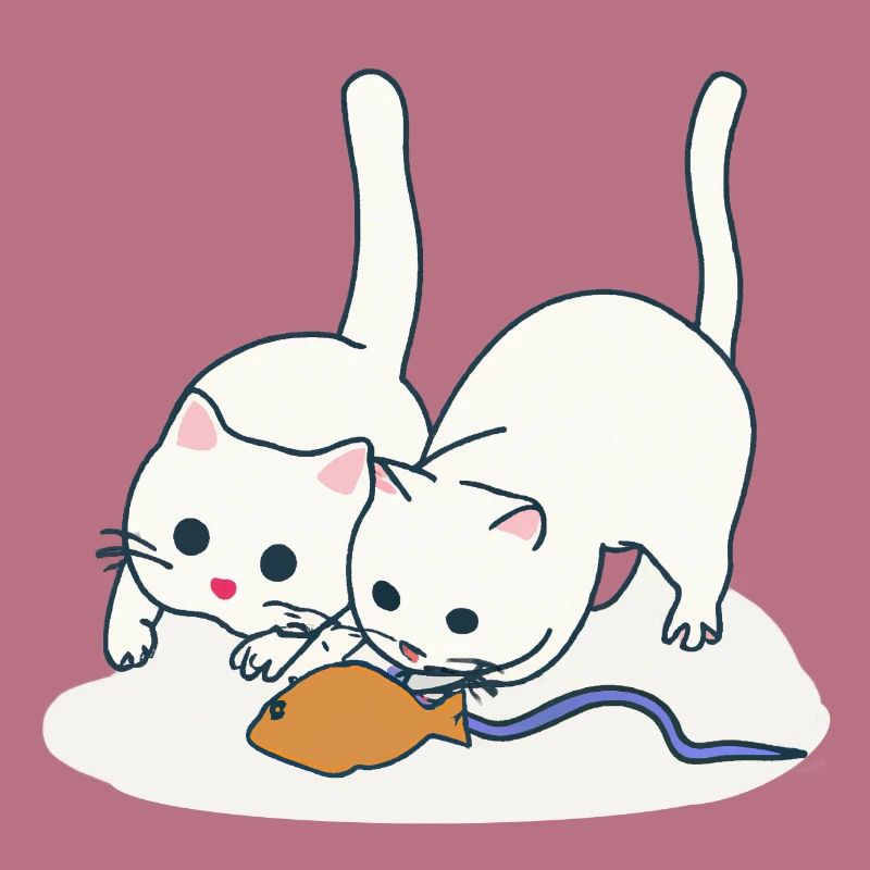 Deux chats qui jouent