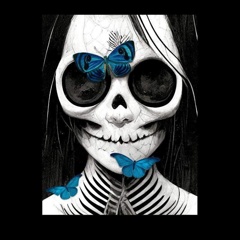 Fairycore Skull Butterfly creepy grunge gothic