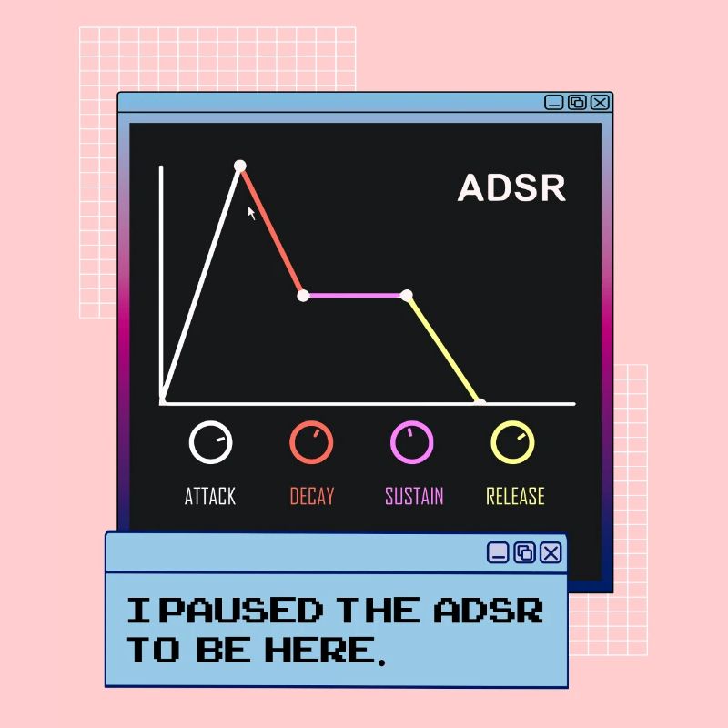 ADSR Envelope Synthesizer Synth Nerdy Vaporwave