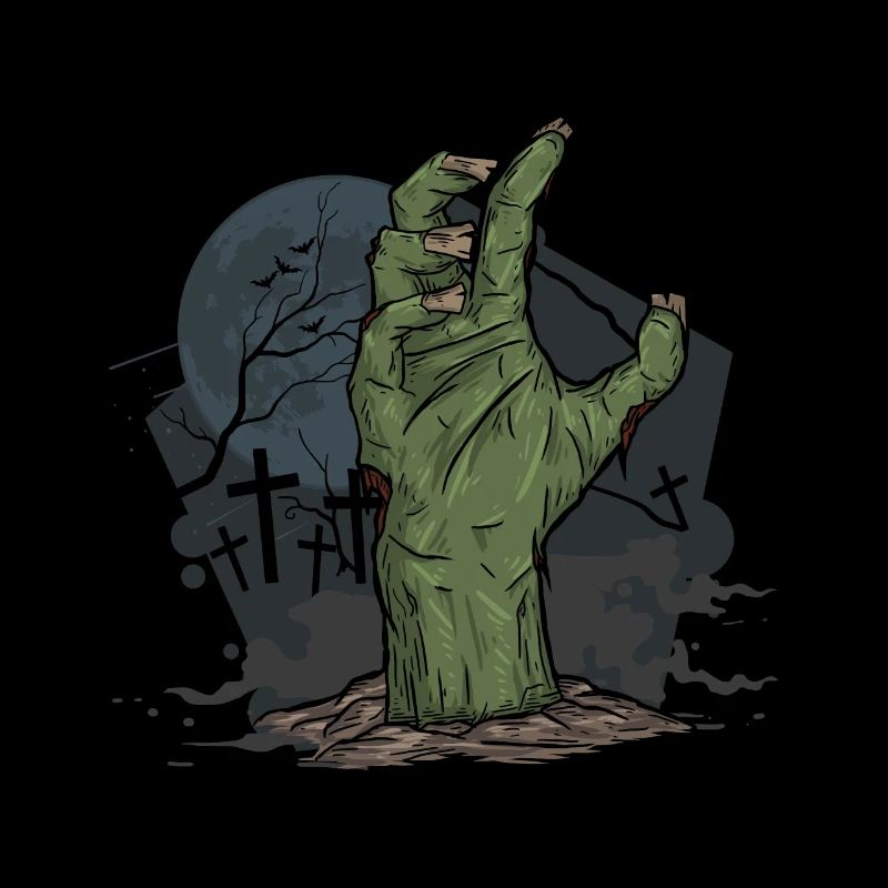 Halloween Zombie Hand Friedhof
