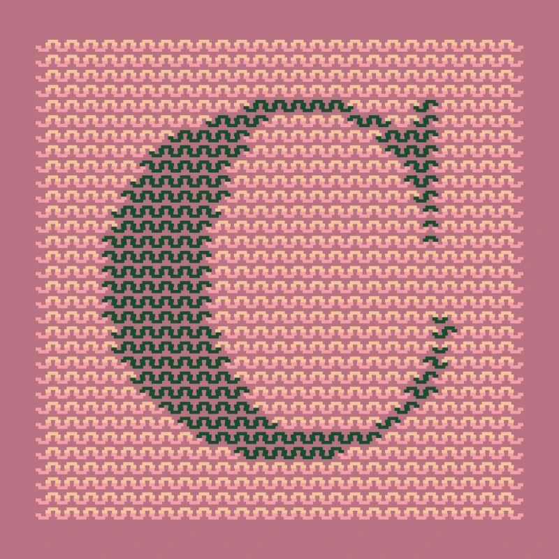 Garn Serif Buchstabe C Grün