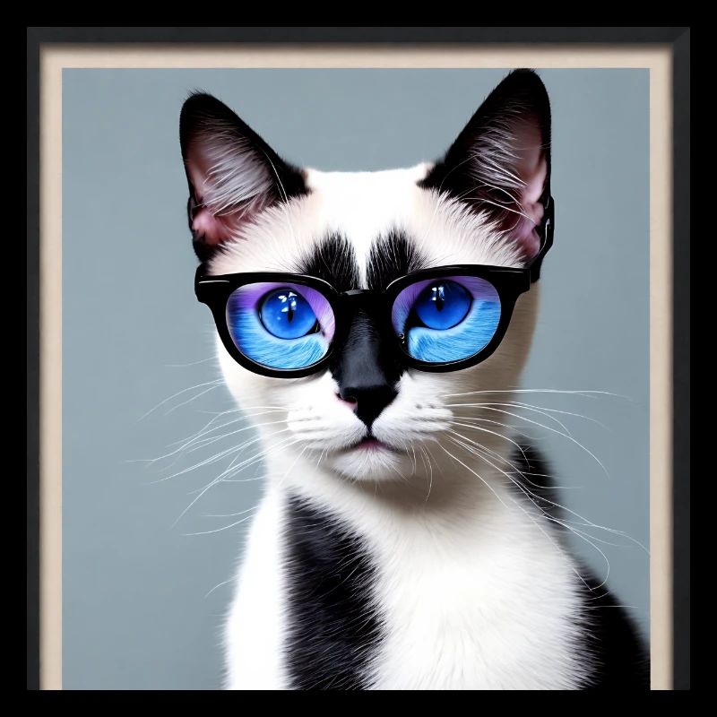 Süße Katze Aidan mit Brille