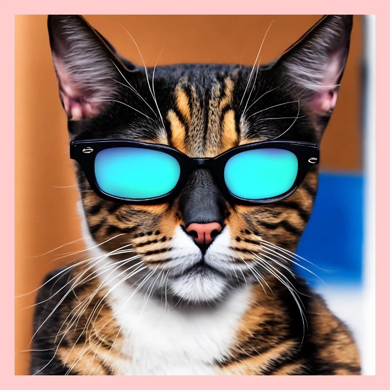 Mignon chat Clint avec des lunettes