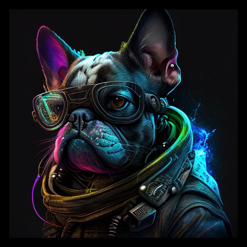Französische Bulldogge "Neon Design"