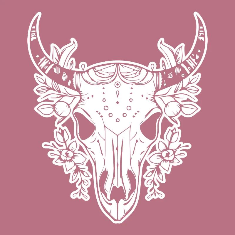 Crâne de vache Boho