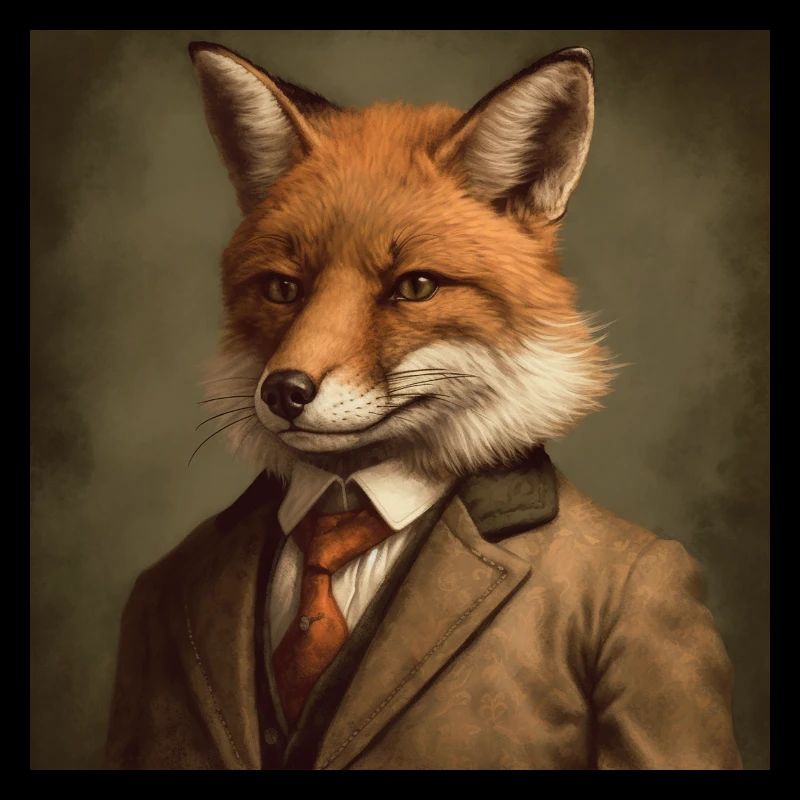 Fox in a Suit - Victorian 1800s Style