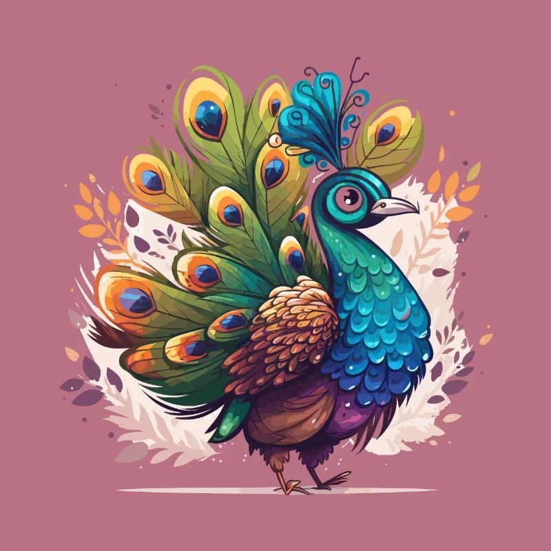 Pfau in voller Pracht