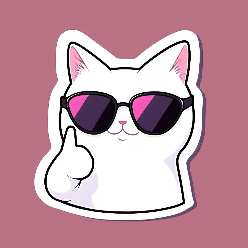 Rockende Katze mit Sonnenbrille 2