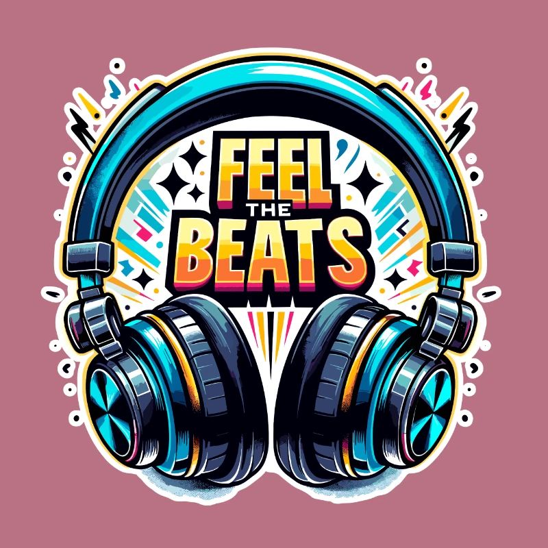 Feel the Beats - Kopfhörer Illustration