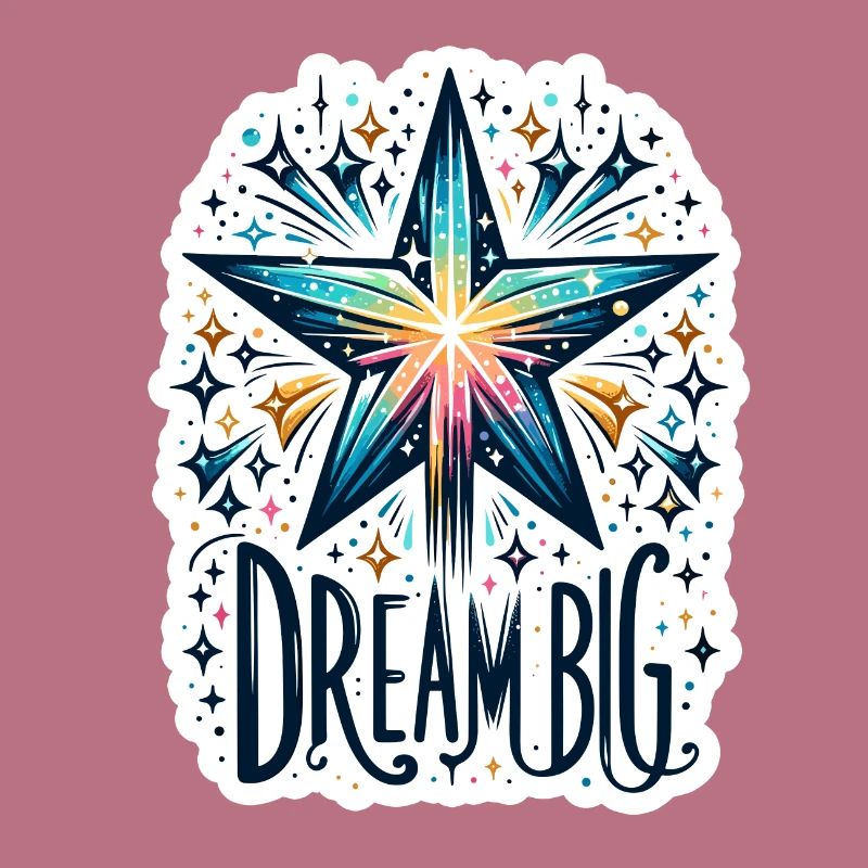 Dream Big - Shooting Star Illustration