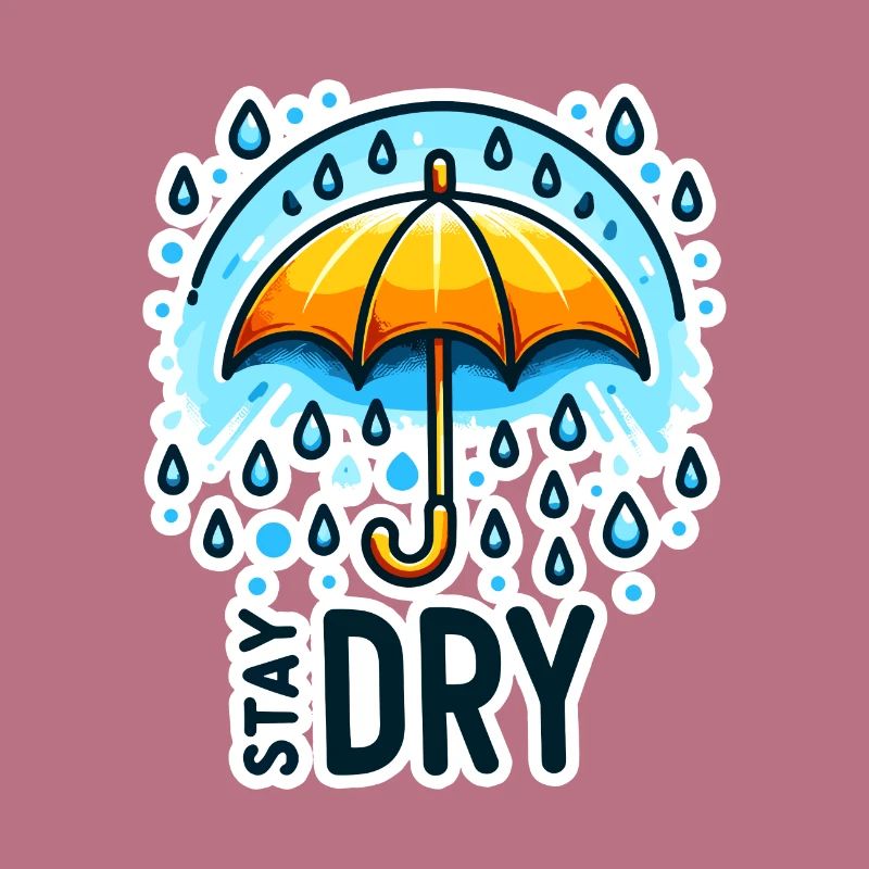 Stay Dry - Regenschirm Illustration