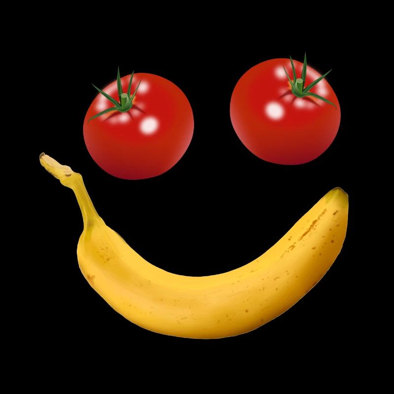 Smiley fruits vegetables