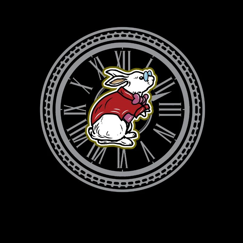 White Rabbit Vintage Clock Steampunk Gift