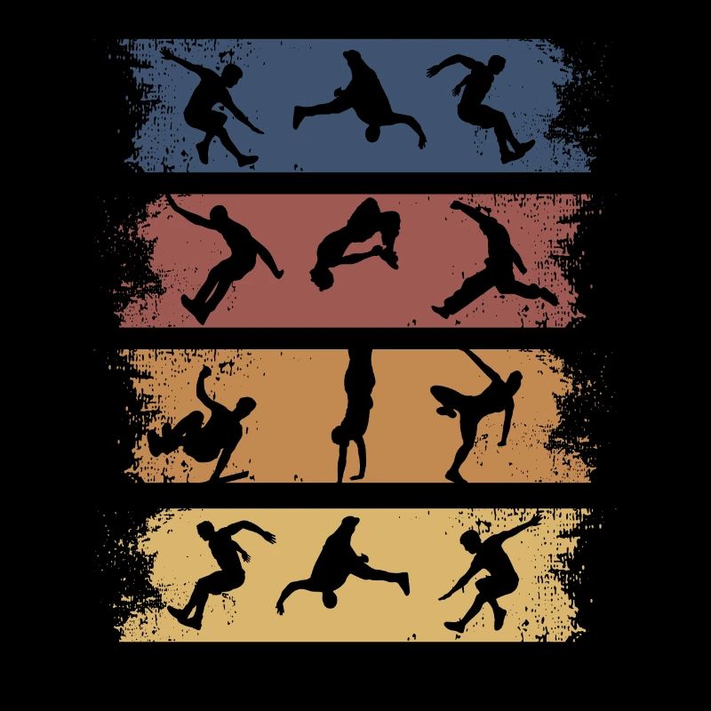 Parkour Freerunning Parcouring Retro