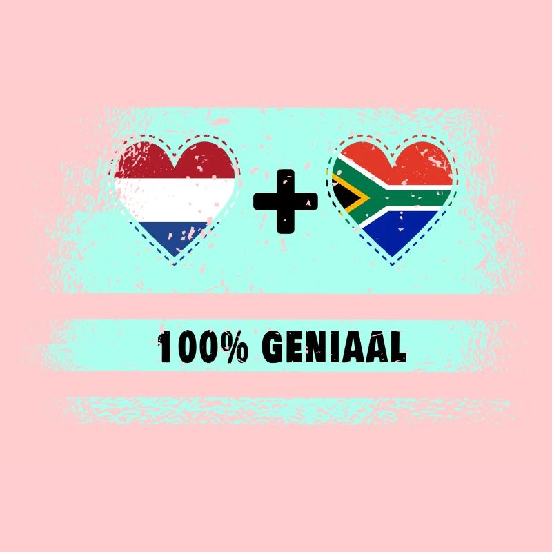 L’Afrique du Sud et les Pays-Bas 100% Genius flag