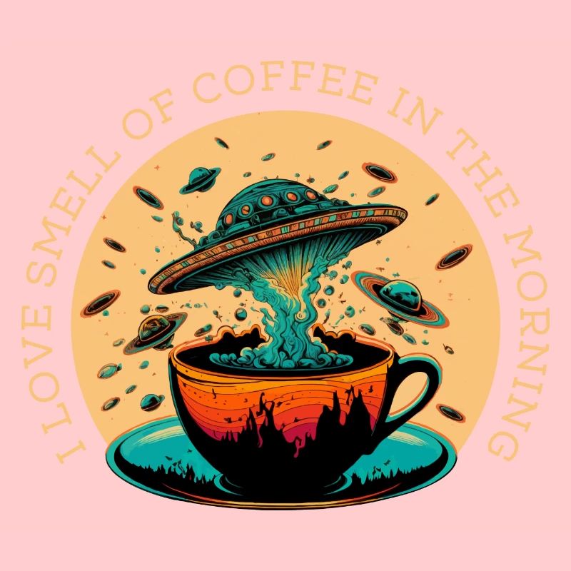 Ich liebe den Geruch Von Kaffee Am Morgen