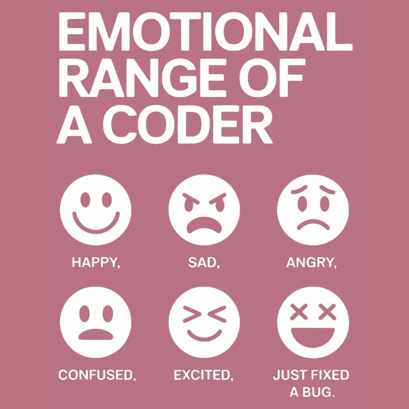 Emotionale Bandbreite eines Programmierers