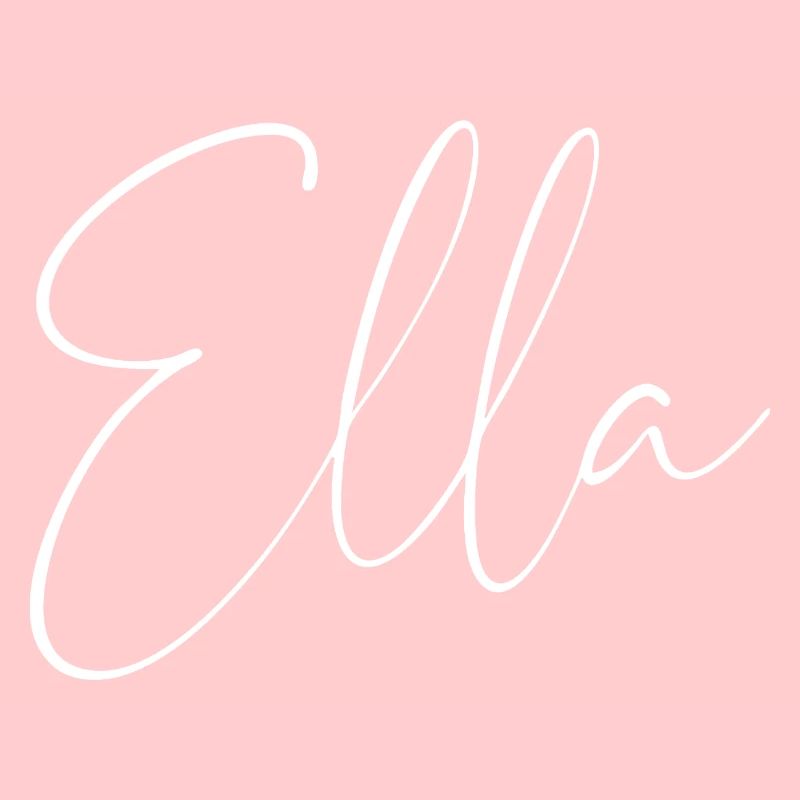Ella / Handwriting Name Design (White)