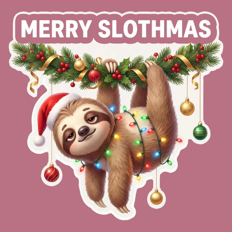 Happy Slothmas String Lights