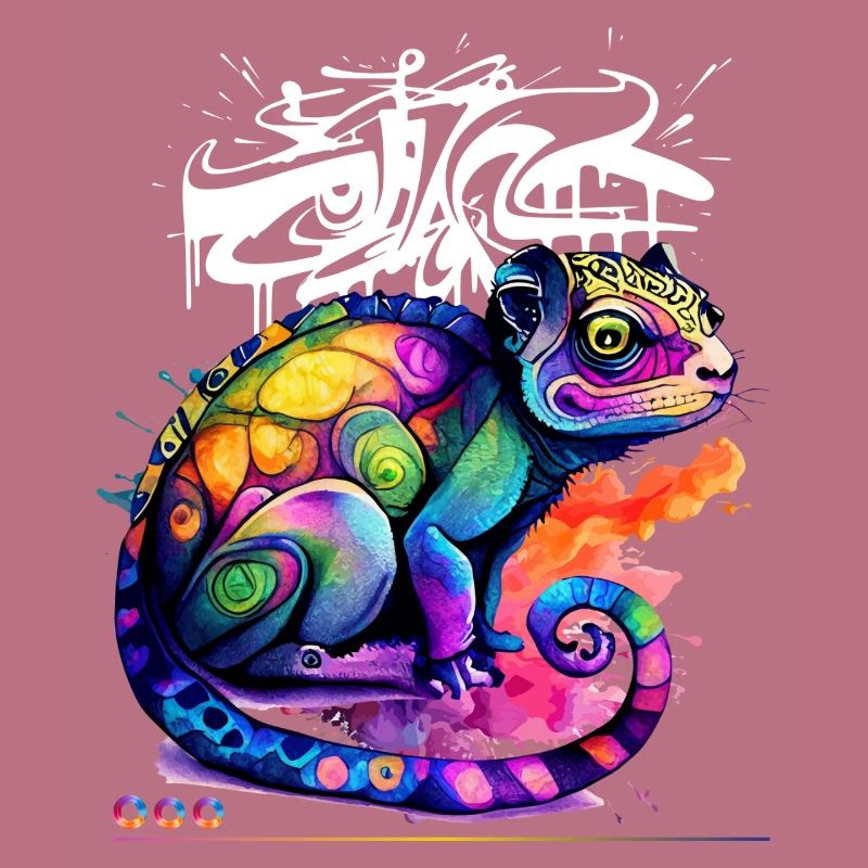 Graffiti caméléon coloré