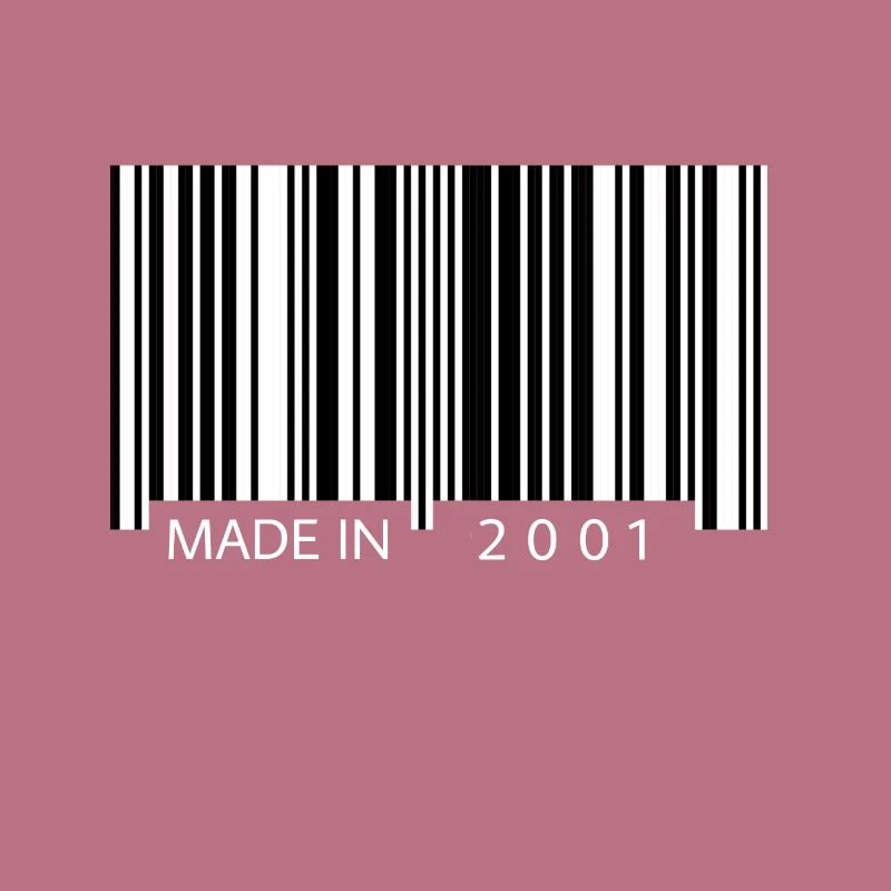 Made in 2001 Barcode Geschenk