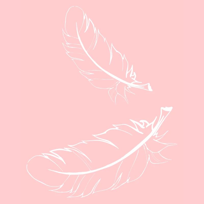 Two white feathers
