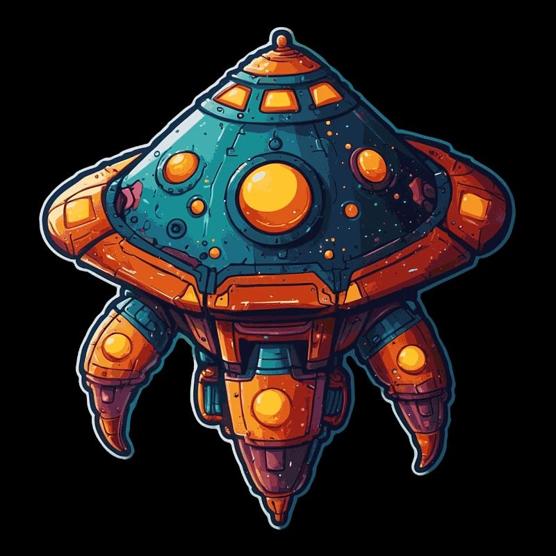 Imaginative Spaceship Flying Saucer