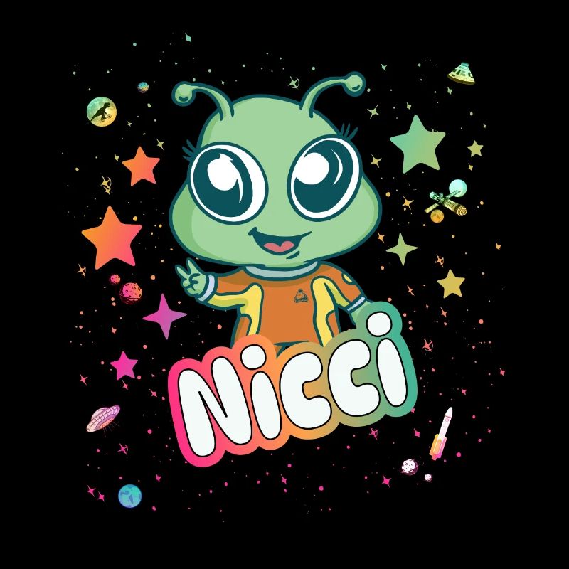 NICCI - Schöner Mädchen Name mit süßem Alien