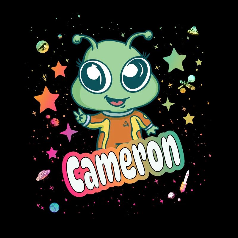 CAMERON - Beau nom de garçon avec un extraterrestre mignon