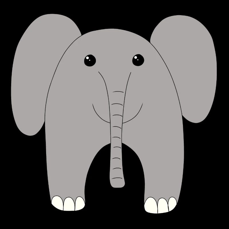 Bébé éléphant - vue de face