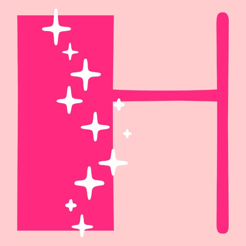 Letter H Glitter