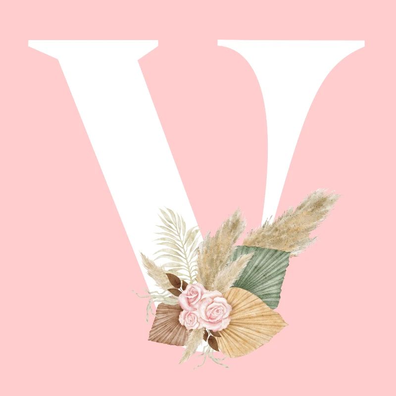 Buchstabe V Blumen