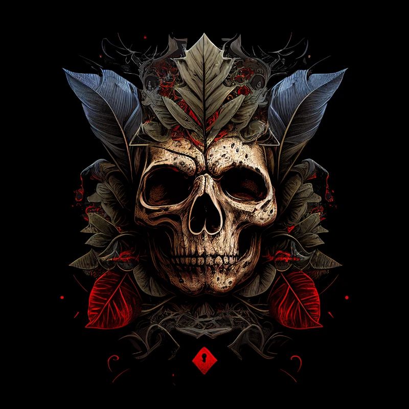 Splash multicolor skull. Aztec indian skull