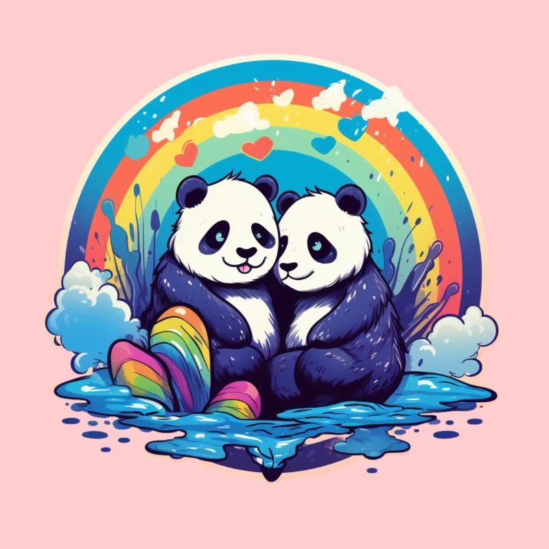 LGBTQIA+ Rainbow Panda