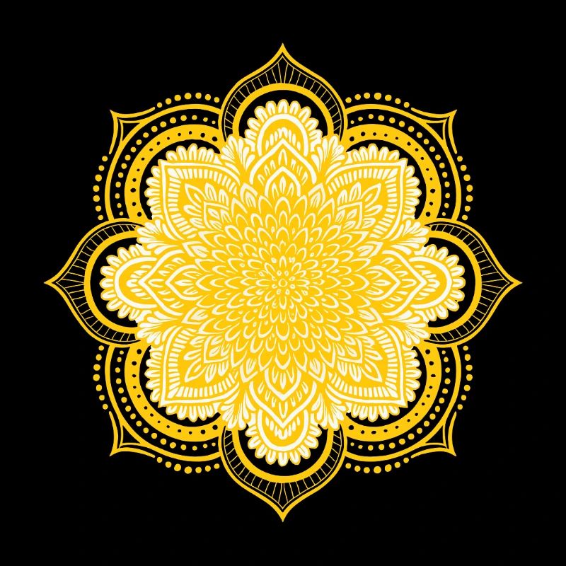 Mandala Jaune Soleil
