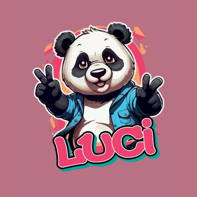 LUCI - Schöner Mädchen Name mit coolem Panda
