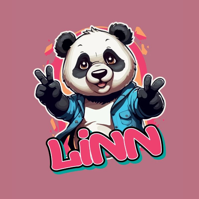 LINN - Schöner Mädchen Name mit coolem Panda