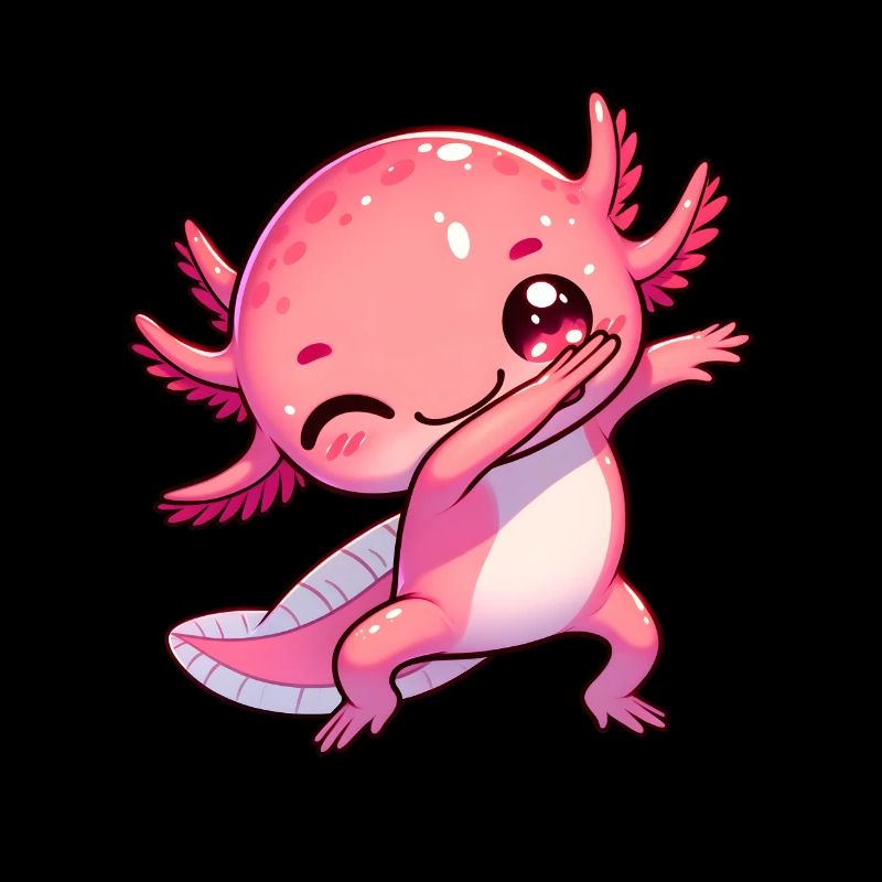 Dabbing Axolotl Dab Danse Kawaii
