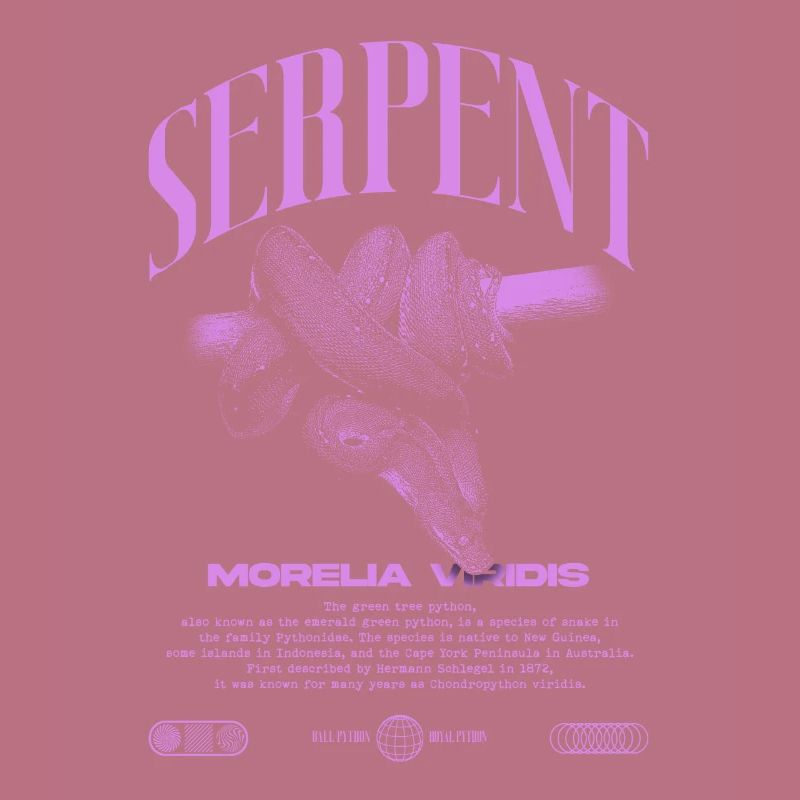 Grüner Baum Python Modern Reptile Keeper Streetwear