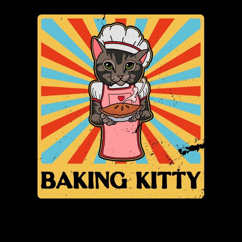 Cat Lovers Baking Rolls Baker Saying