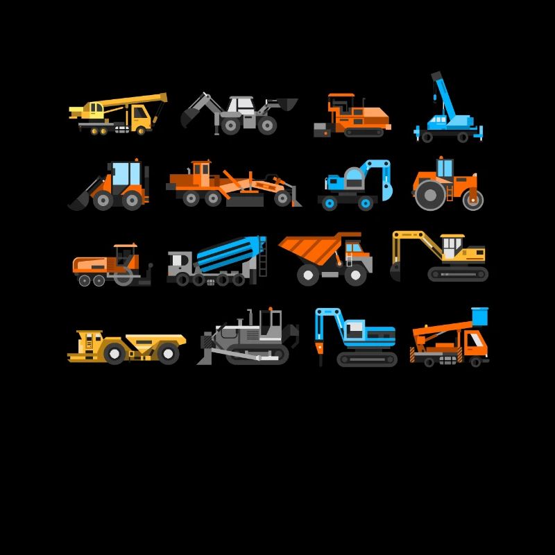 Children's excavator construction site vehicles gift